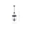 Nuvo Boliver 3-Light Pendant 11 in. Matte Black Clear Seeded Glass 60/7800 - alternate 3